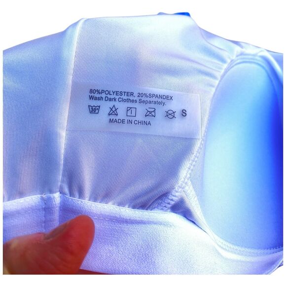 Davena rashguard purple blue swim top size Small S built-in bra nwt - Picture 6 of 8